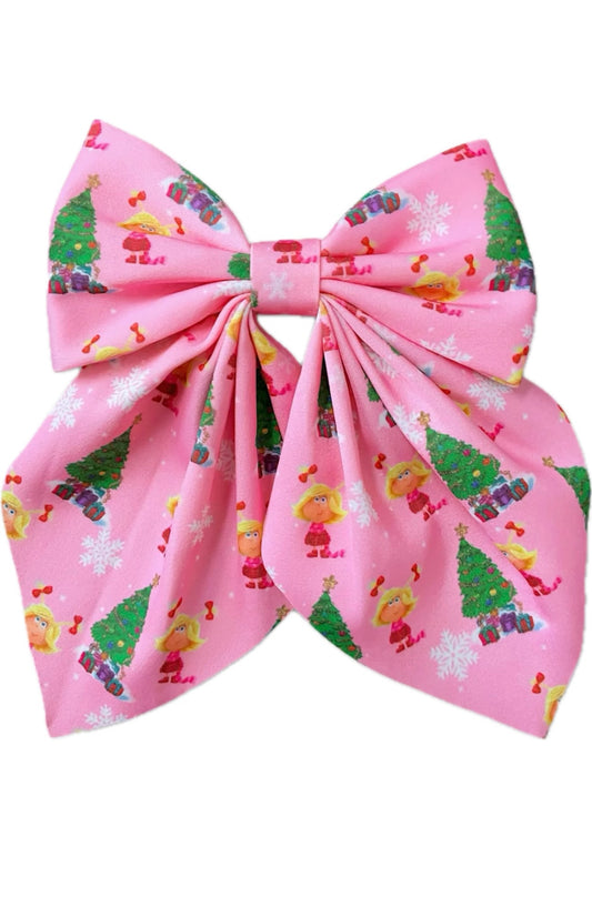 Christmas pink bow