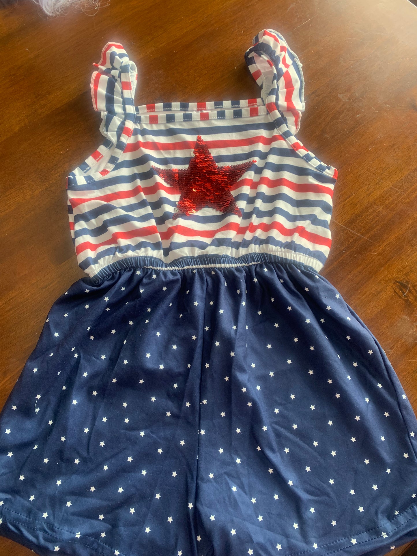 Stars and Stripes sequence romper