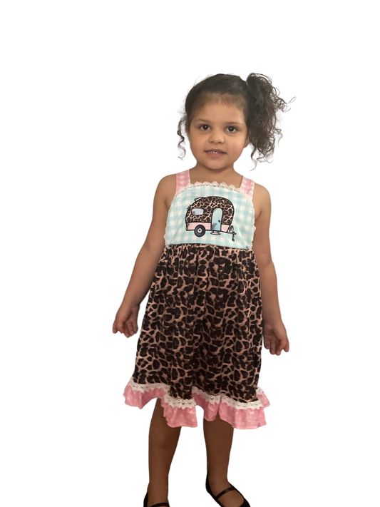 Leopard camper dress