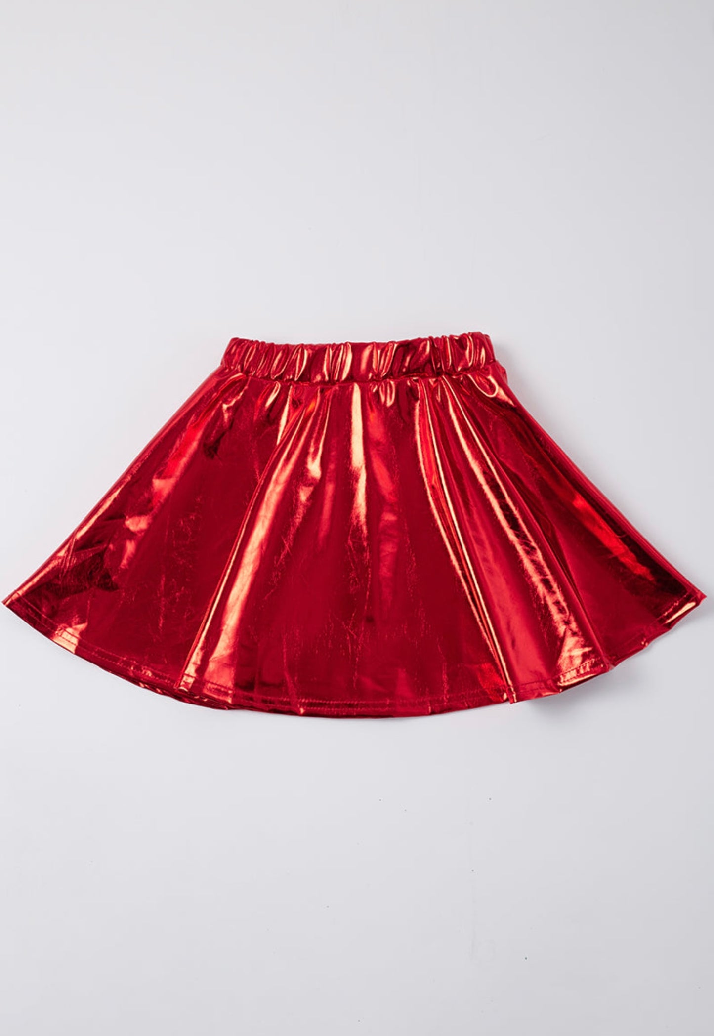 Red metallic skirt