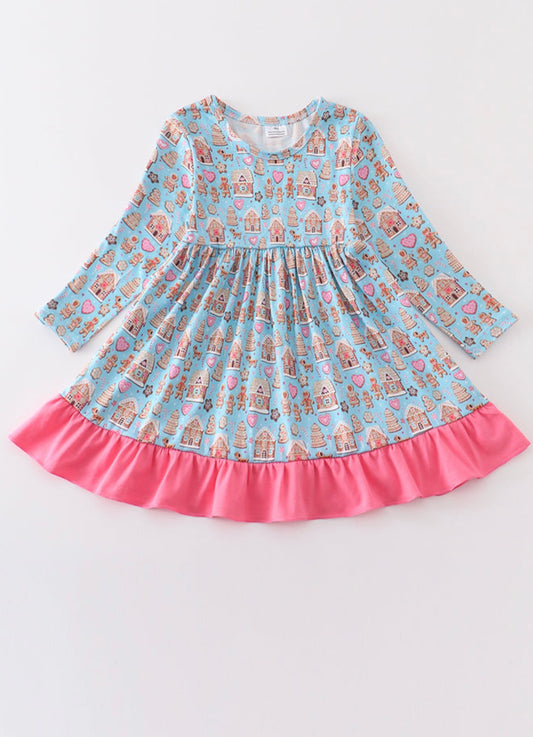 Gingerbread girl ruffle dress