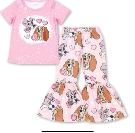 Pink love dog set