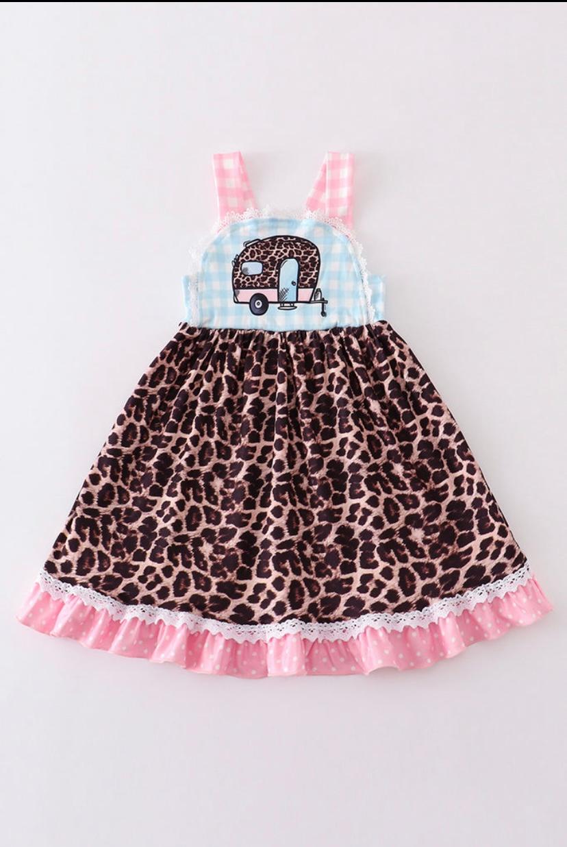 Leopard camper dress